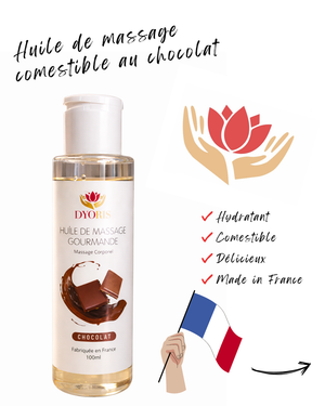 Huile de massage comestible au chocolat