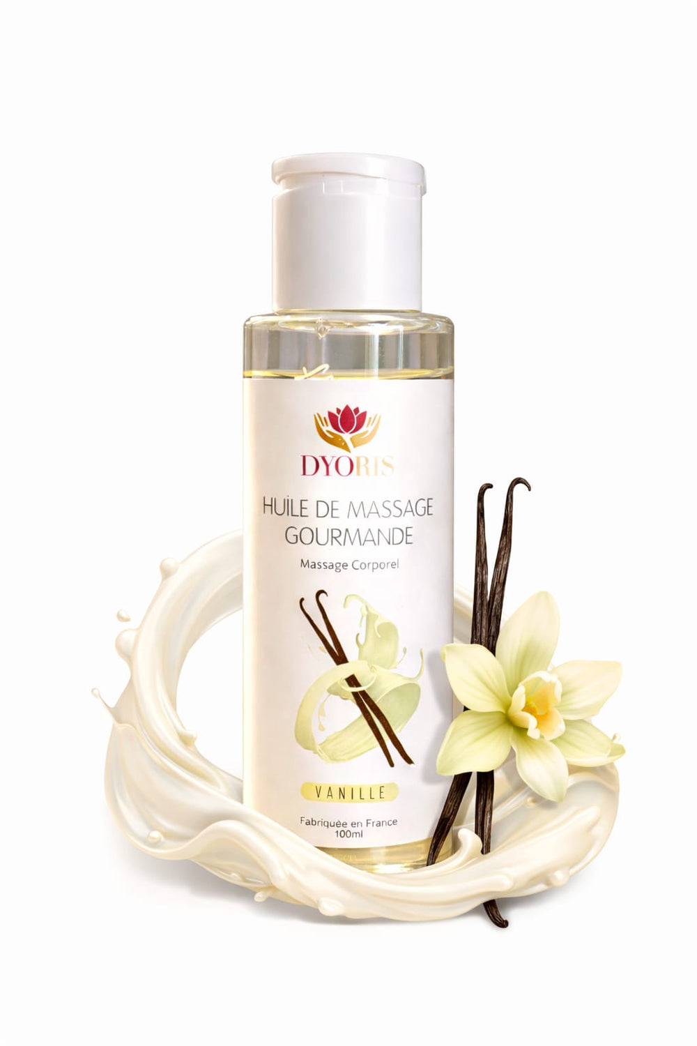 Huile de massage vanille comestible