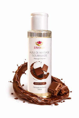 Huile de massage comestible au chocolat