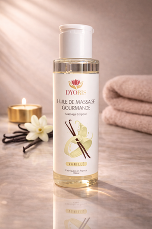 Huile de massage vanille comestible